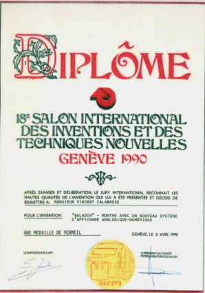 1990 Médaille d&rsquo;argent Salon Invention GE
